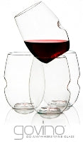 Govino Shatterproof Stemless Wine Glass, Holiday Set of 4