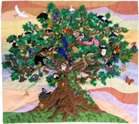 Tree of Life 3D Arpillera Art Quilt