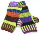 Solmate Socks Mismatched Fingerless Mittens, One Size - Purple