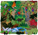 Rain Forest Medium 3D Arpillera Art Quilt