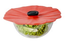 Charles Viancin Poppy Silicone Lid-Red Medium 9" - 2 Pack
