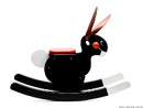 PLAYSAM Rocking Rabbit Black 14448